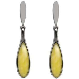   Amber Sterling Silver Rain Drop Earrings: Ian and Valeri Co.: Jewelry