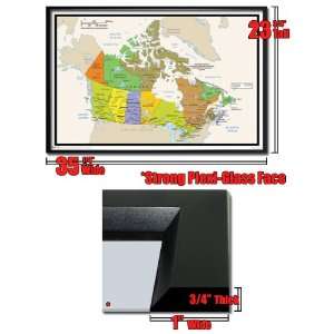    Framed Map Of Canada Poster Geography Fr 6206
