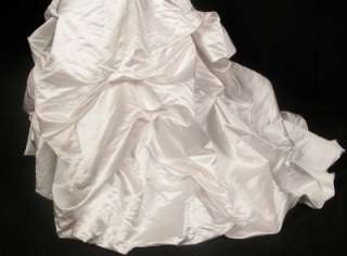   1017 Sarah Silk Satin Pick Up Skirt Couture Wedding Dress Gown  
