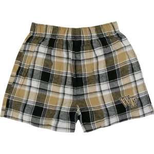   Deacons Black/Gold Legend Flannel Boxer Shorts