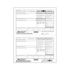  IRS Approved W 2 Employee Copy B and 2/C Tax Form Office 