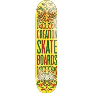  Creation Tribal Birds Yellow Skateboard Deck   7.62 x 31 