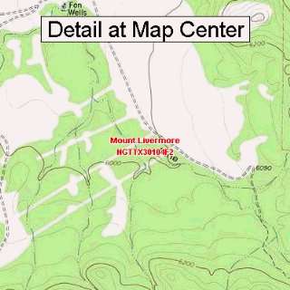  USGS Topographic Quadrangle Map   Mount Livermore, Texas 