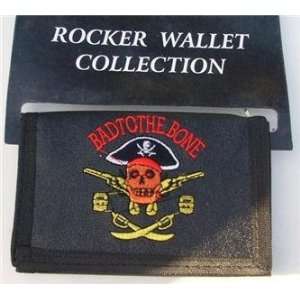   Pirate Tri Fold Faux Leather Wallet Rocker Collection: Office Products