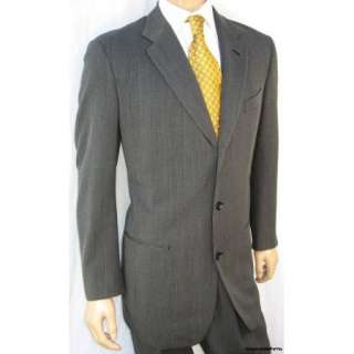 Donna Karan $1695 Mens 40 L 40L Suit New York Charcoal Gray *Italian 