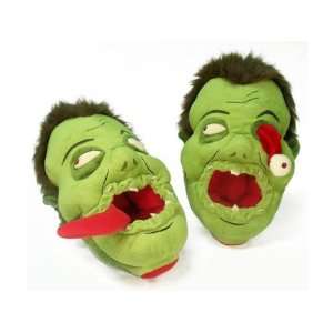  Zombies Afoot Plush Slippers: Toys & Games