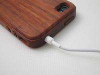   Real Genuine Red Wood Wooden Case Cover for iPhone 4 4S iw4  