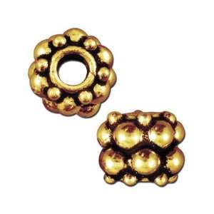    9x7mm Brass Plated Antique Gold Bali Style Spacers: Jewelry
