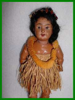 German   Black Bisque   Hawaiian Doll   Gebruder Kuhnlenz   Ball 