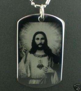 Jesus Christ Christian Dog Tag Pendant Necklace  