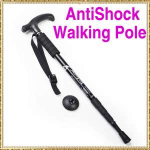 Hiking AntiShock Walking Pole Trekking Stick Crutches  