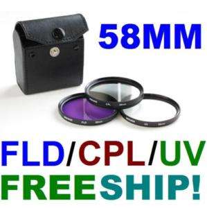 58mm Polarized PL + UV + FD CAMERA FILTER Kit Set 58 mm  
