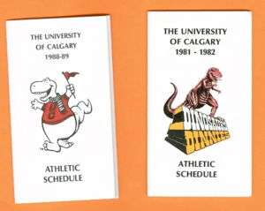 1988 89 University of Calgary Dinos Hockey Schedule CIS  