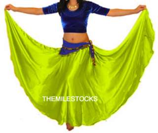 TMS Multi Satin Skirt Belly Dance TRIBALGypsy Costume  