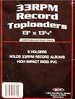 50 Rigid Vinyl Record Album Holders   13 1/4 X 13