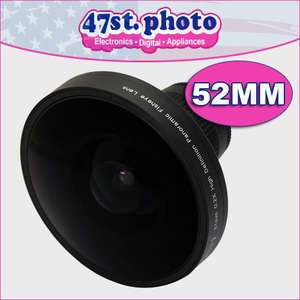 Opteka 52mm 0.2X HD Vortex Fisheye Lens for Camcorders  
