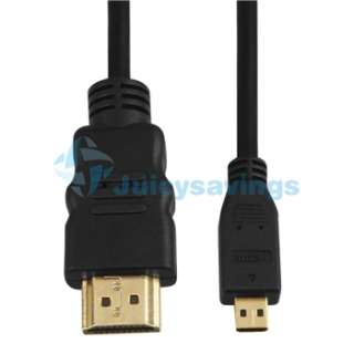 6FT Micro HDMI Cable Gold Plated Cord for Blackberry Playbook 32GB 