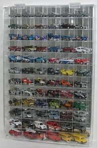 64 Diecast Car Display Case   holds 72 Cars   Side Angle view  