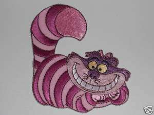 CHESHIRE CAT alice in wonderland EMBROIDERED PATCH  