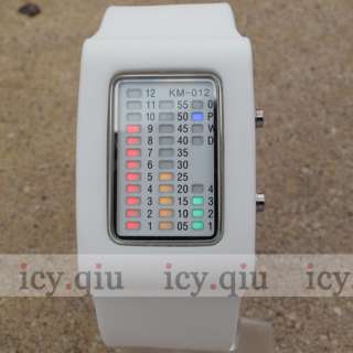   Digital Watch /Jelly Silicon Casual Sport Wrist Watches White I8