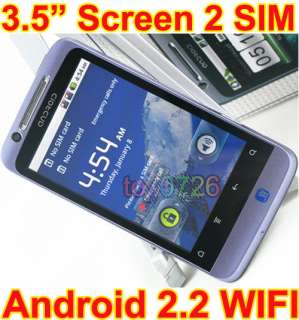 New Quad Band Unlocked Dual SIM 3.5 Android 2.2 WIFI TV Smart cell 
