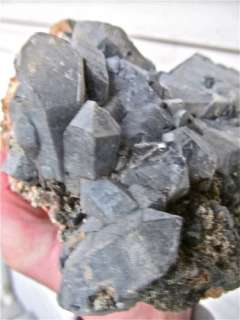 Huge Blue Quartz w/ Tourmaline Crystals on Lepidolite Mica/Matrix 