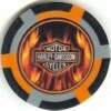 pc HARLEY DAVIDSON MOTORCYCLE FLAMES poker chip sample set #187 