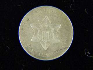 1852 Silver Three Cent Piece Ty1 BU /A 587  