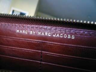   Authentic Marc by Marc Jacobs Dreamy Half Zip Embossed Lambskin Wallet