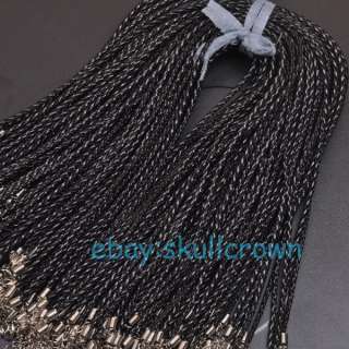 FREE SHIP 50PCS Braid Leather cords 500mm LPSS6  