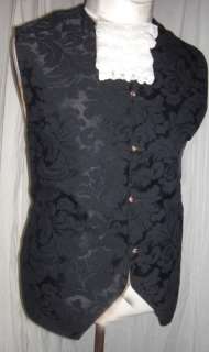 SHARP AND CLASSY   THIS FABULOUS TWO TONED JET BLACK ROCOCCO VEST WILL 