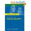 Emilia Galotti Ein Trauerspiel in fünf Aufzügen Text und Kommentar 