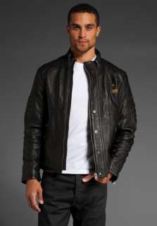 STAR MFD Leather Jacket in Black  
