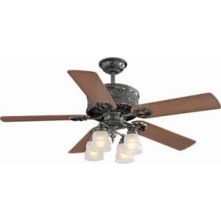 Hampton Bay Hyde Park II 52 in. Pewter Ceiling Fan AC316 PW at The 