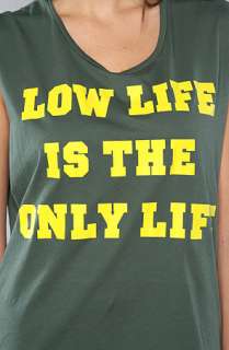 Blood Is The New Black The Ace Mommawolf Low Life Muscle Tee in Green 