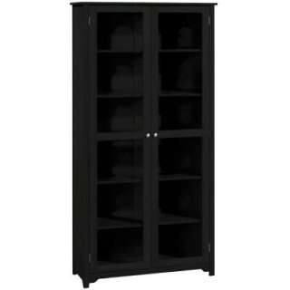 Home Decorators Collection Oxford 36 in. W Black 6 Shelf Bookcase with 