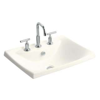 KOHLER Escale Self Rimming Drop in Bathroom Sink With 8 in Centers in 