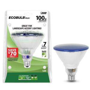 Feit Electric 20 Watt (100W) Par38 Blue Reflector CFL Light Bulbs (12 