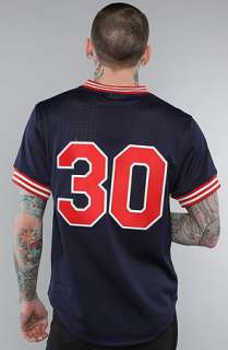 Mitchell & Ness The Cleveland Indians Joe Carter BP Jersey in Navy 