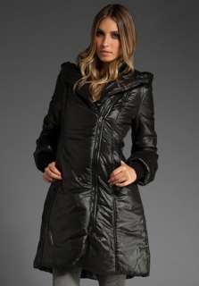 MACKAGE Felicia Hooded Puffy Coat in Black  