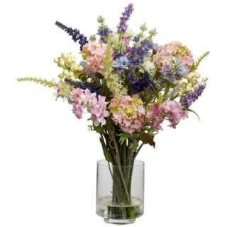   Lavender and Hydrangea Silk Flower Arrangement 4760 at The Home Depot