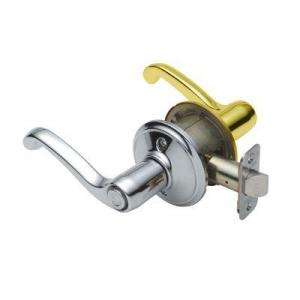  Bright Brass/Bright Chrome Split Finish Left Handed Bed and Bath Lever