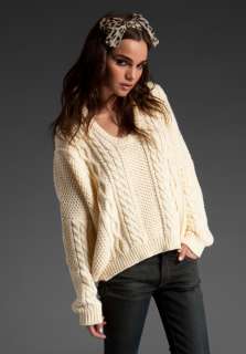 MARC BY MARC JACOBS Sinead Cable Pullover Sweater in Pearl at Revolve 