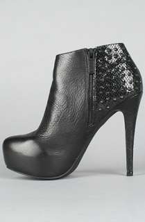 Matiko Shoes The Mila Bootie in Studded Black Snake  Karmaloop 