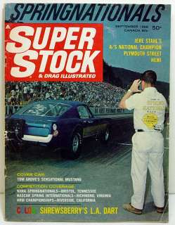 Super Stock & Drag Illustrated Magazine Sept 1966 Shrewsberry 1965/66 