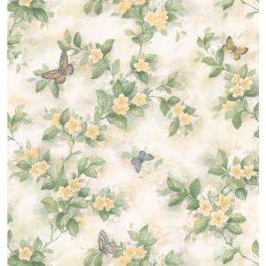 Brewster 56 sq. ft. Butterfly Floral Wallpaper 137 38572 at The Home 