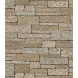 Brewster 56 sq. ft. Stone Wall Wallpaper 145 41391 