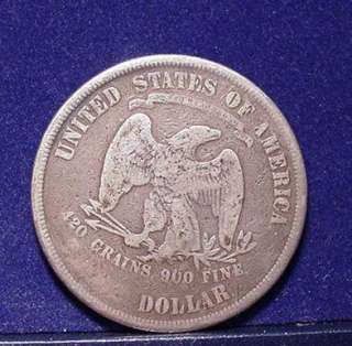 Oriental Trading Dollar 1873 Silver TRADE Dollar VERY GOOD  