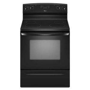 Amana 30 in. Self Cleaning Freestanding Electric Range in Black 