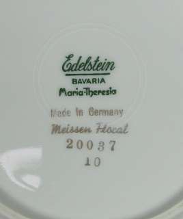 pc Place Setting of EDELSTEIN Bavarian China in MEISSEN FLORAL 